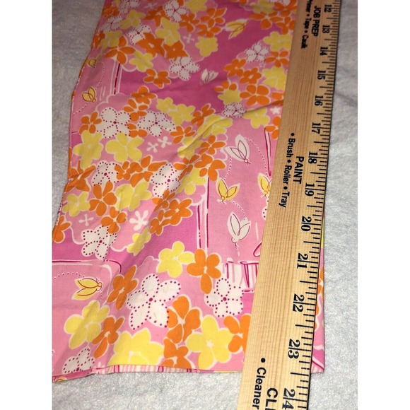 Lilly Pulitzer Pants Women's Size 0 Night Lights Pink Floral Firefly Print - Picture 6 of 6